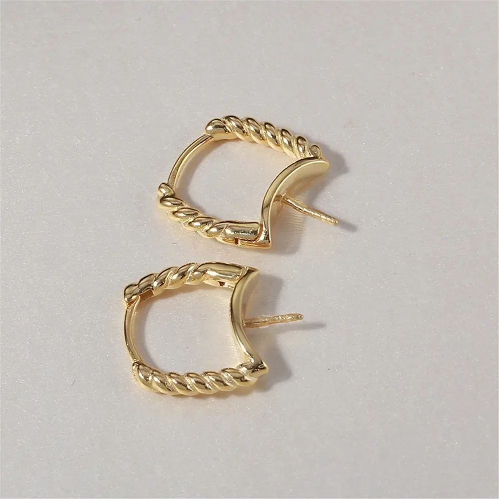 S925 Sterling Silver Pearl Earring Settings DIY Jewelry Making Supplies Blank Earring Posts for Handcrafted Accessories No Pearl