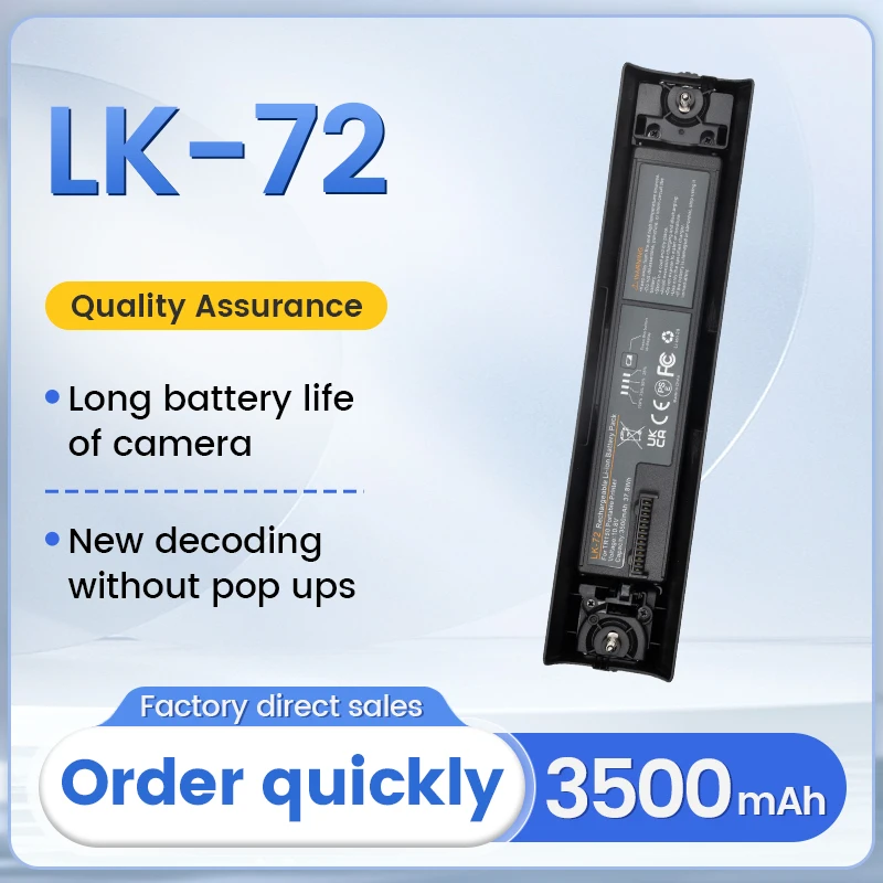 

SOMI LK-72 3800mAh Battery Pack for Canon PIXMA TR150 Portable Printer Upgraded Rechargeable without Battery Cover