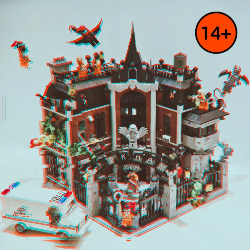 

Новинка 2026 MOC-76300 Hero Series Arkham Asylum, набор строительных блоков, модель кирпича, игрушки для детей и взрослых, подарки на день рождения