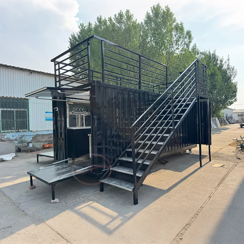 Customizable Mobile Pizza Concession Stand 10-20Ft Fast Food Cart Van Fully Equipped Kitchen Trailer Truck for Sale