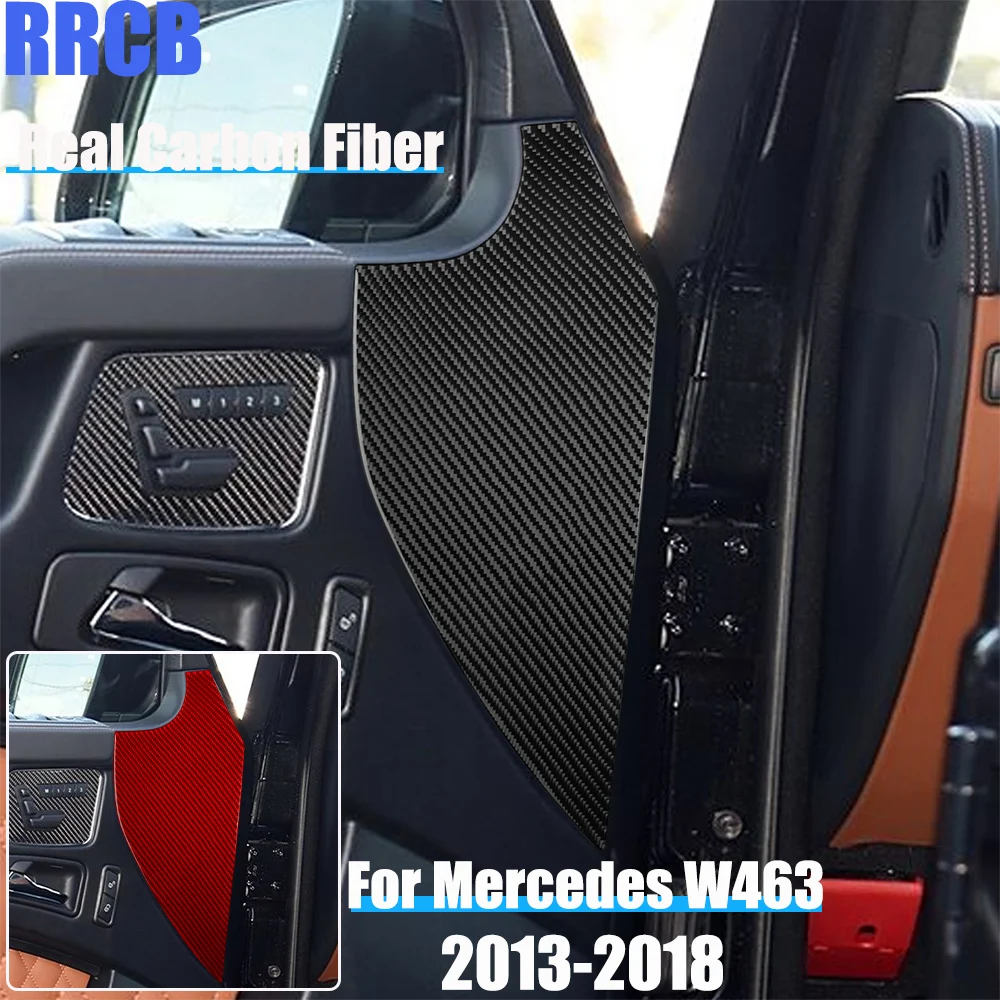 

Real Carbon Fiber Car Accessories Door Panel Soft Cover Sticker For Mercedes Benz G Class W463 G500 G63 G65 G350d 2013-2018