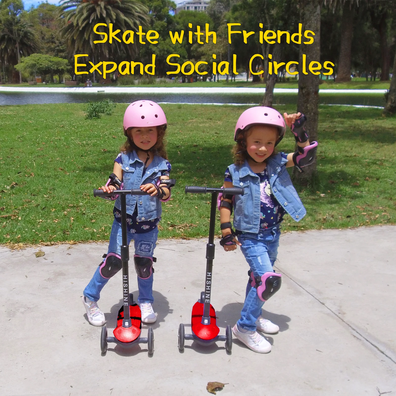 สกู๊ตเตอร์เด็ก 2 ล้อ สำหรับเด็ก 3 ล้อ สำหรับเด็กชายและเด็กหญิง สกู๊ตเตอร์แบบเตะพร้อมล้อเรืองแสง ปรับความสูงได้ ใช้งานง่าย