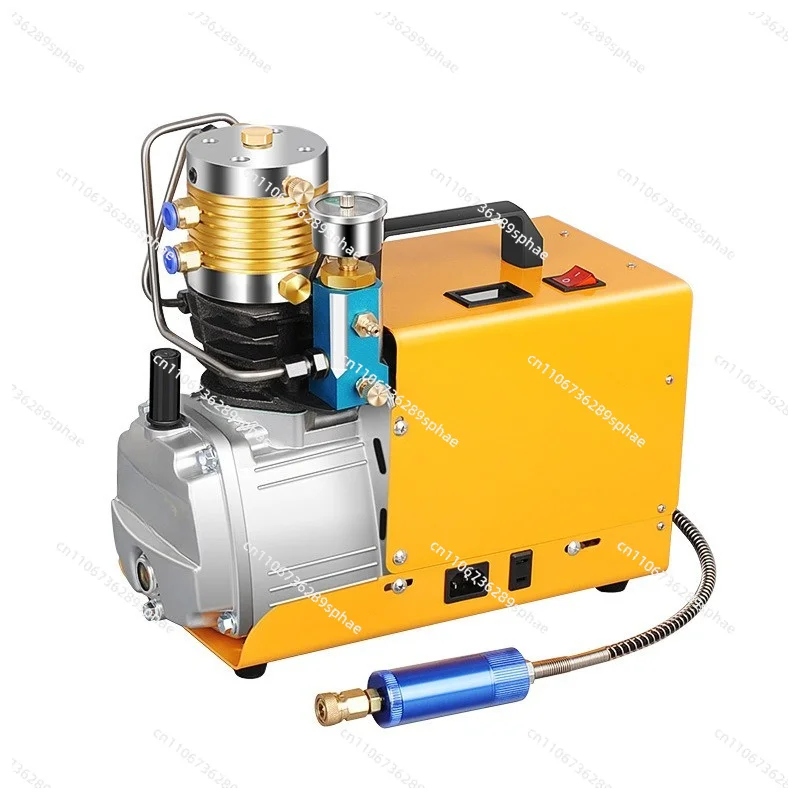 Small Single Cylinder Water-cooled High Pressure Air Compressor, 30MPa 40MPa Electric Intelligent Inflator