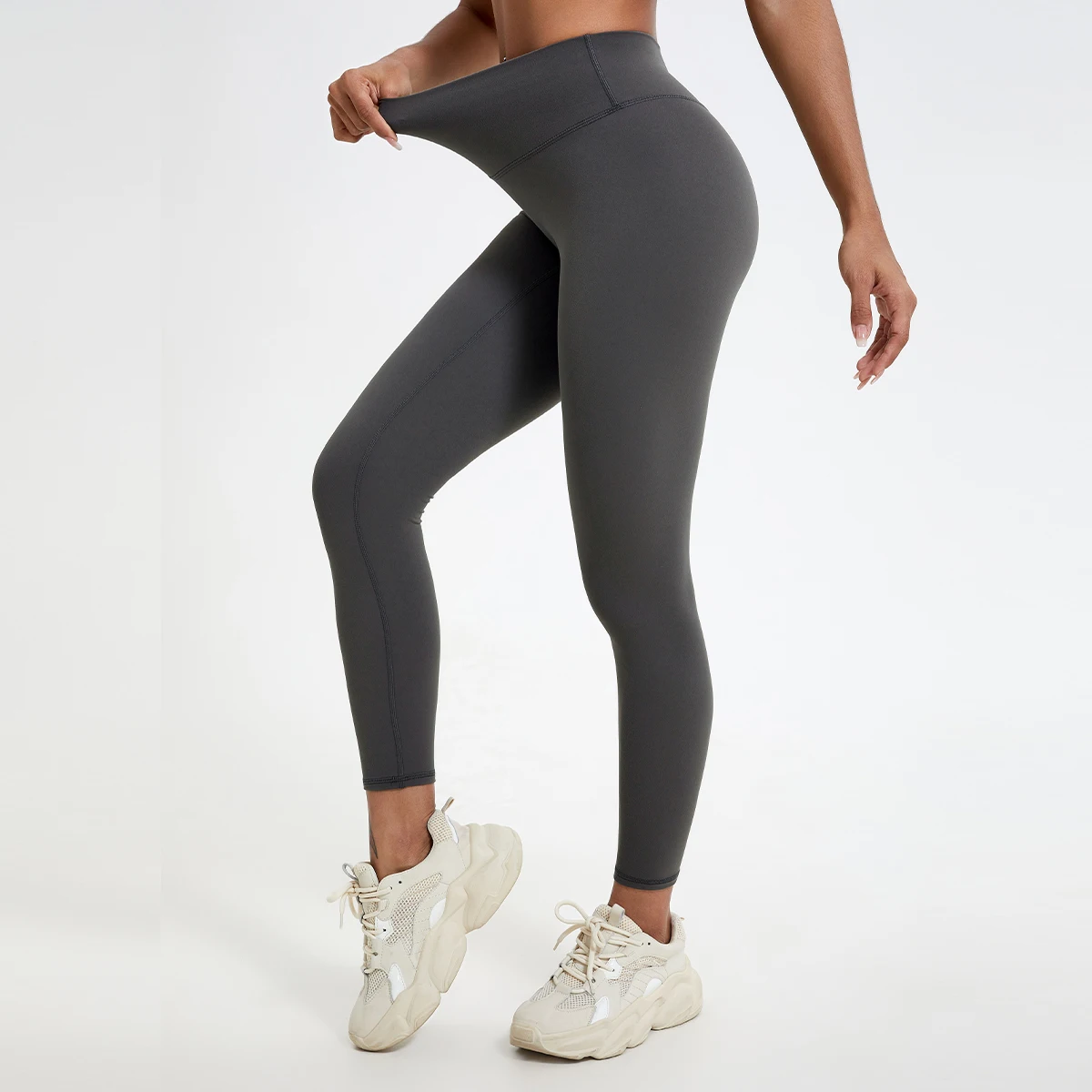 Sommer High-Waist Sweatpants für Damen: Hüftstraffende Gym-Leggings mit Bauchkontrolle, Laufhosen, Workout-Tights, Yoga-Hosen für Frauen – Detail 7