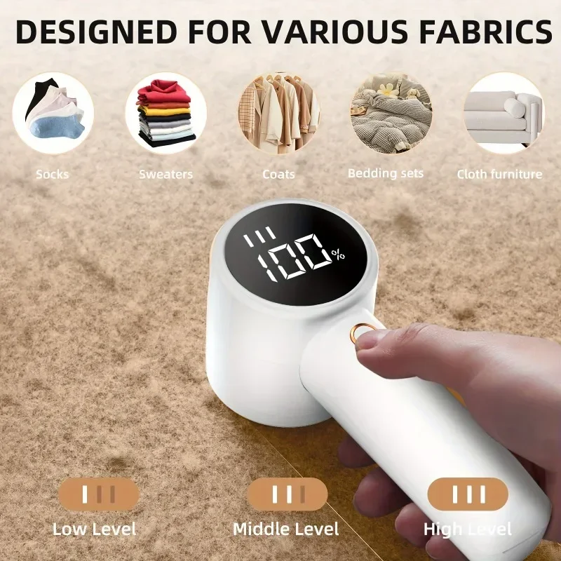 

Electric Lint Remover USB Rechargable Cloth Fabric Shaver Fluff Pellet Remove Machine for Clothes Sweater Hairball Trimmer