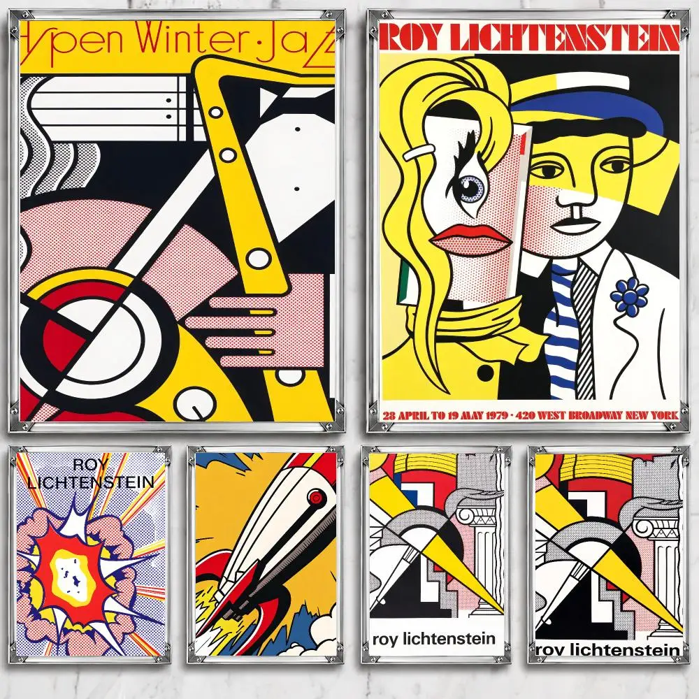 Artist Bold R-Roy Lichtenstein Poster HD Wall Decor for Bedroom Living Room Dorm Bar Cafe Gift