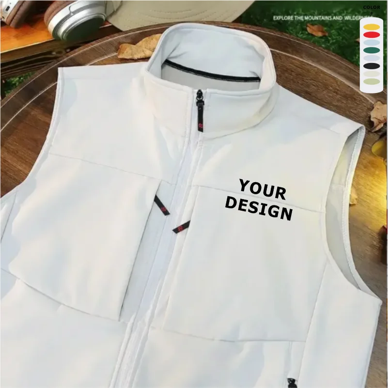

Customizable Printed Embroidery Vest Jackets Men Women Sportswear Coat Heat Thicken Coat Jacket For Camping Work Group Uniform