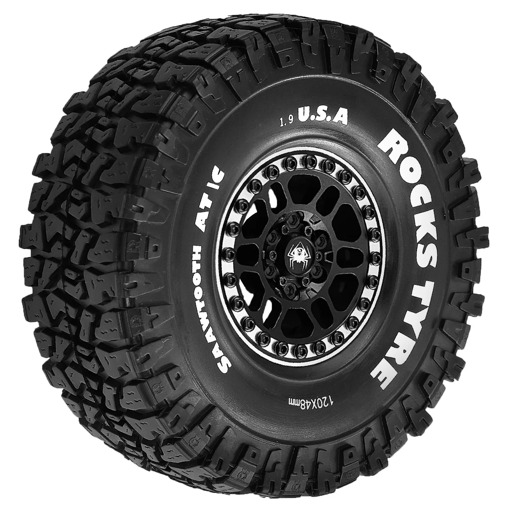 4pcs modelo RC pneus de carro RC 1/8 para KM Thor Tank 300 pneus de diâmetro externo 120MM + conjunto de cubo de metal R335