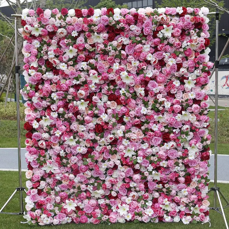 Wedding & Kids Birthday Party Decor, Faux Flower Wall Backdrop for Multiple Celebration Occasions