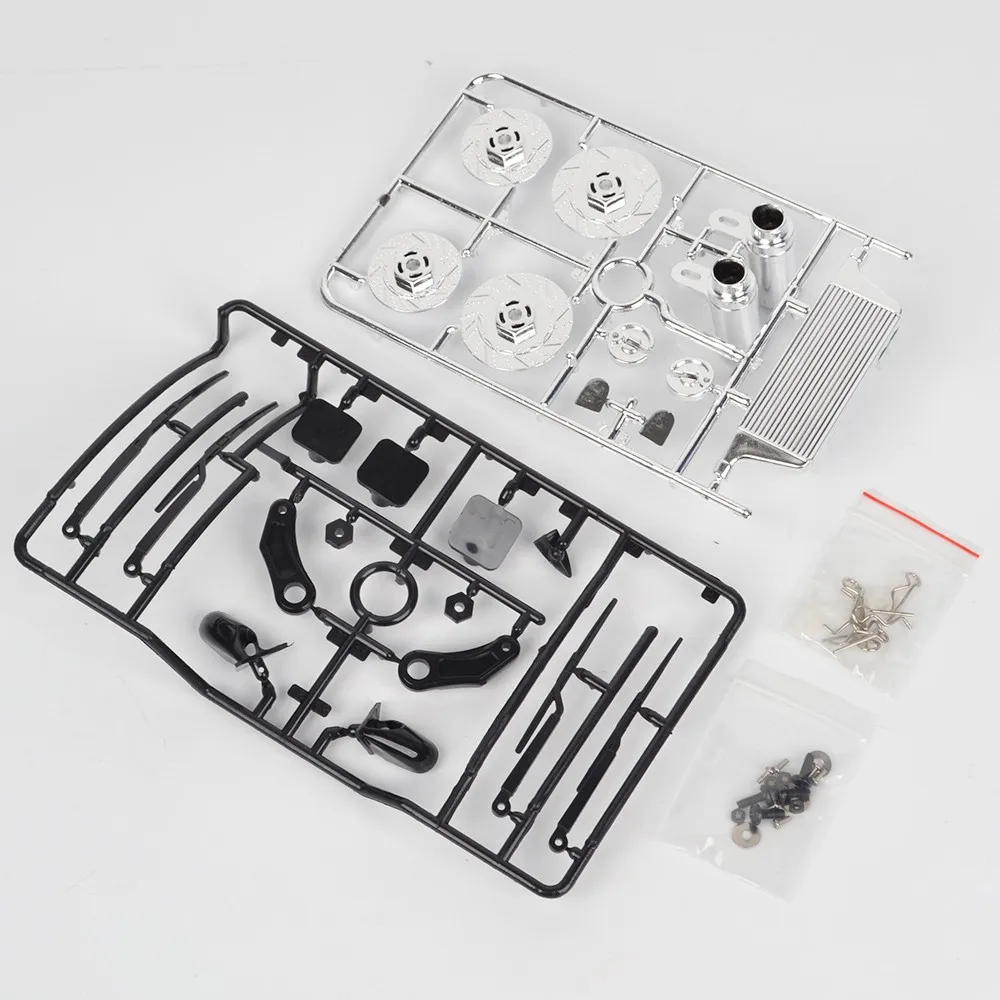 RC Brake Disc Mirror Exhaust Wipers Kit for 1/10 Drift Car Tamiya MST YOKOMO HPI view 6