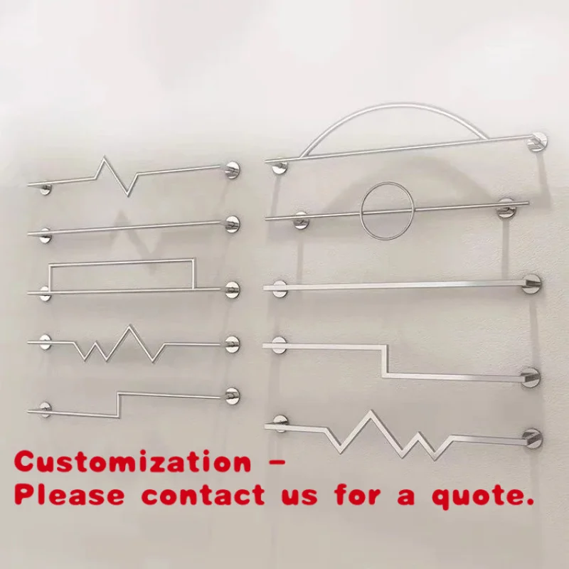 custom.Freestanding Modern Luxury Stainless Steel Shiny Silver Boutique Clothing Racks Retail Store