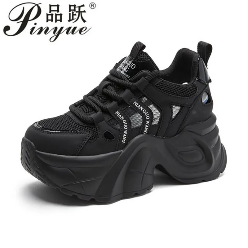 

9cm Genuine Leather New comfortable Casual shoes for women trendy shoes genuine sports shoes Brand Luxury Dad shoes 33-40