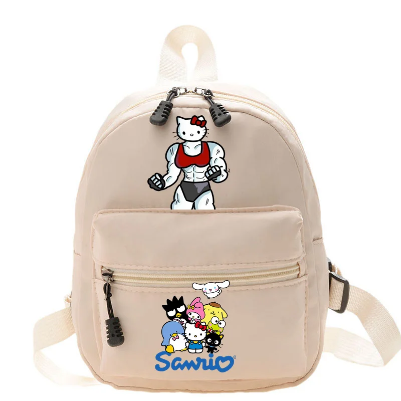 Sanrioes-Mini mochila con diseño de Hellokitty Melody para mujer, mochilas de estilo universitario populares, bolsa de ocio Simple de viaje conveniente