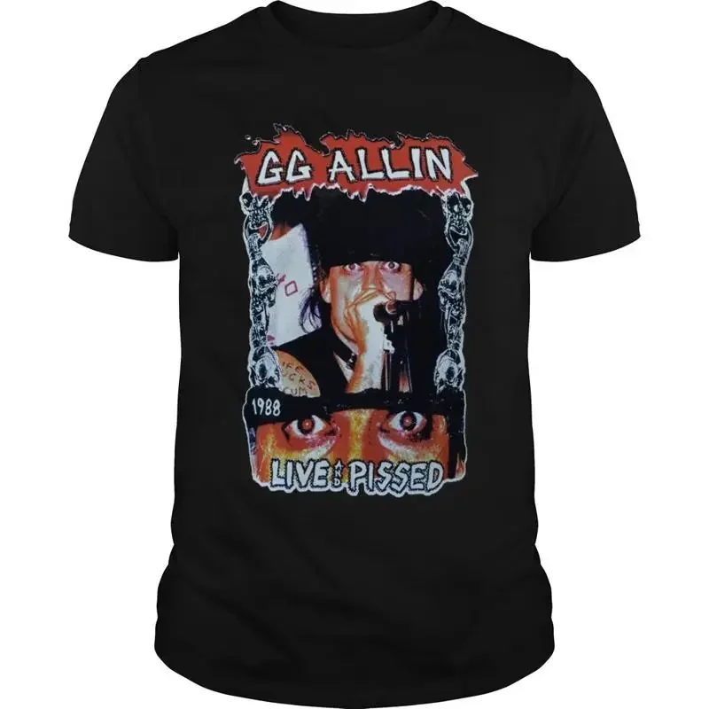 New Gg Allin Black Cotton Men All Size S 345Xl T Shirt Mi29