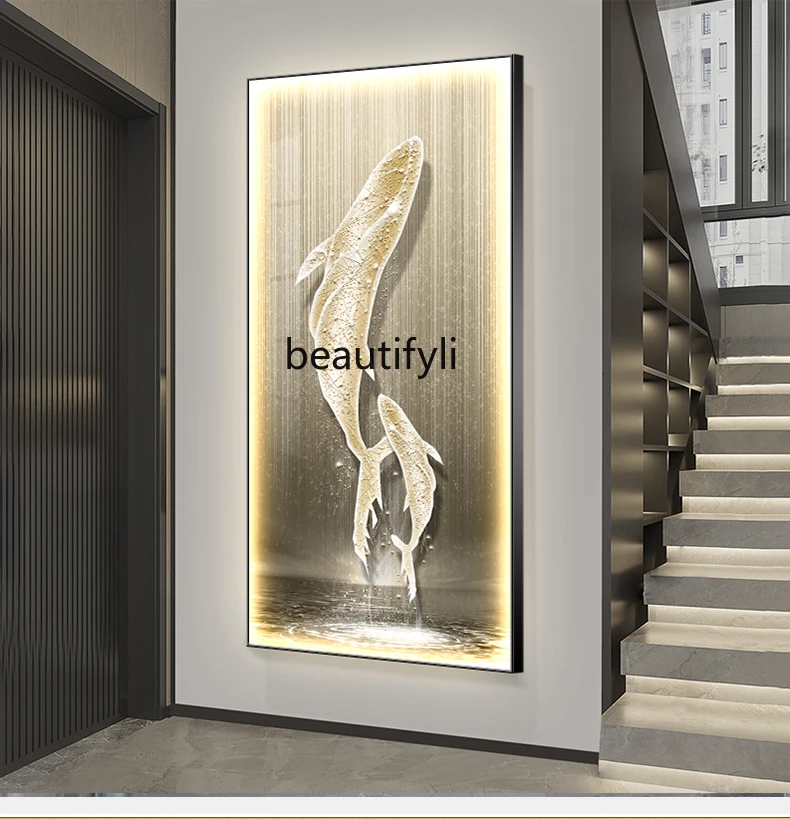 Light Luxury and Simplicity Household Entrance Painting with Light Corridor and Aisle Painting