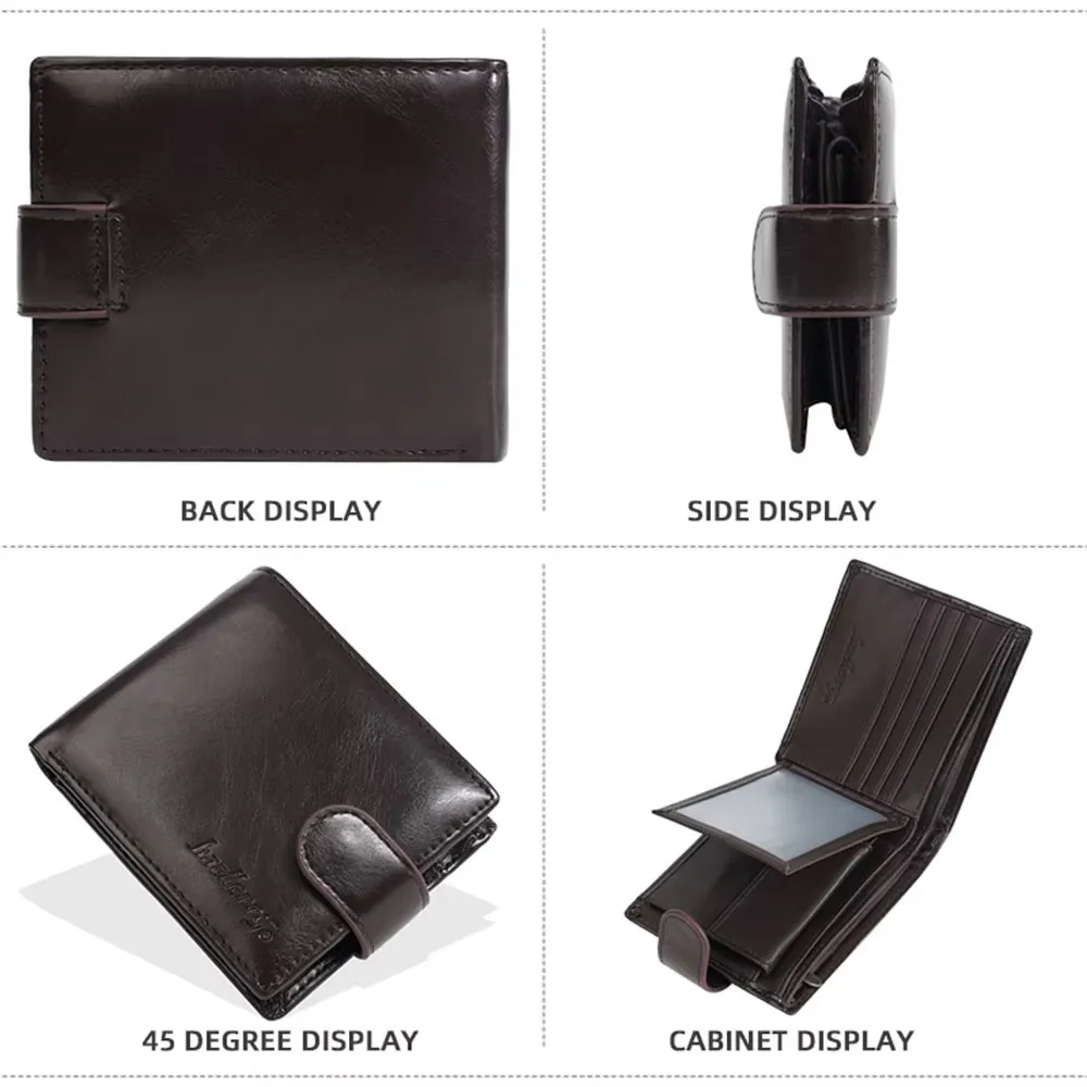 Customized Name Carving  New Men's Short Wallet High Quality Card Holder Photo Holder Zipper Coin Pocket Male Purses Card Clips