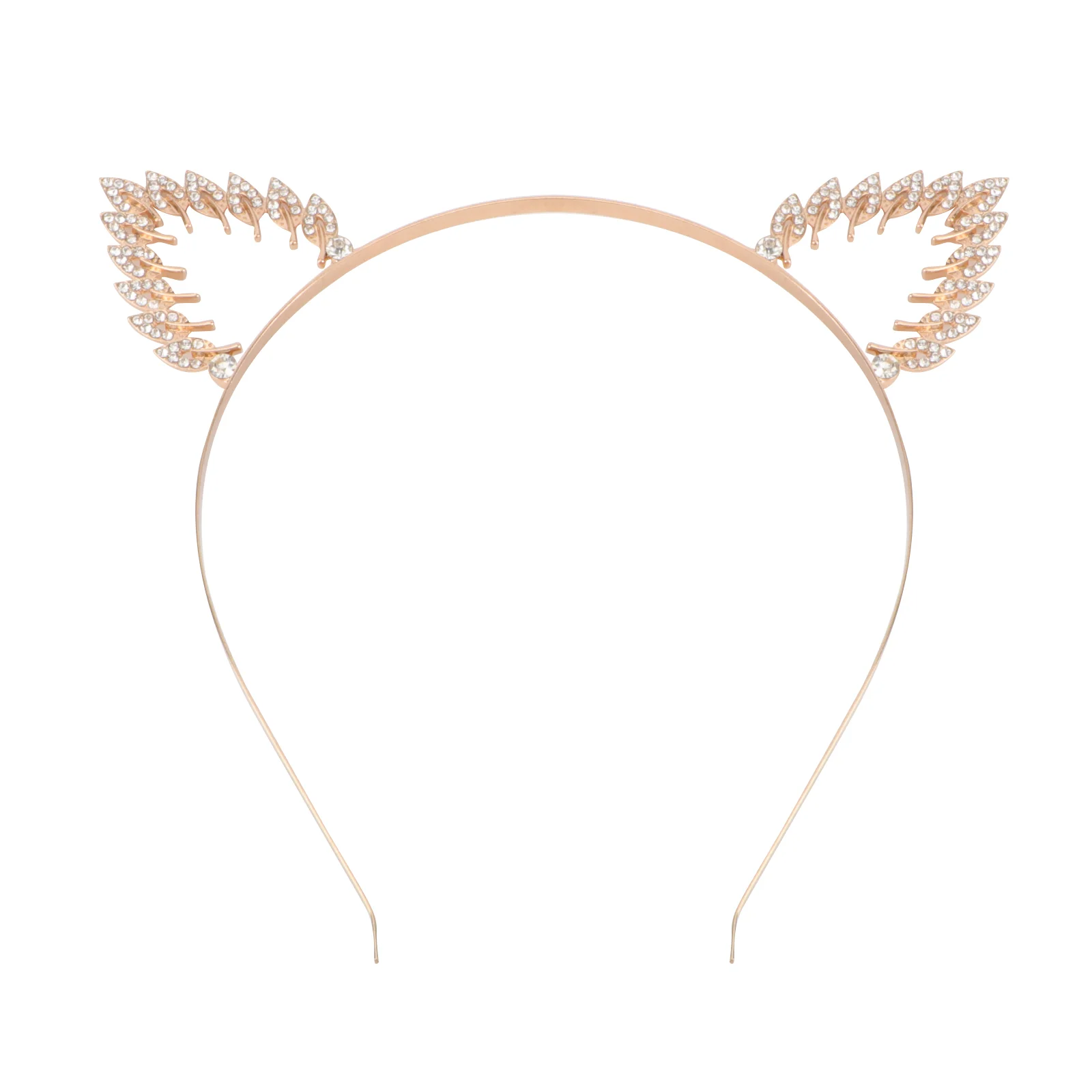 

Cosplay Leaf Miss Hair Bands Head Rhinestone Headband for Bride Hollow Cat Ear Halloween Ears Women