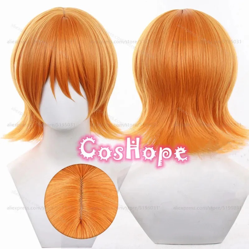 

Nami Cosplay Wig 40cm Short Scalp Hair Orange Wig Cosplay Anime Cosplay Wigs Heat Resistant Synthetic Wigs