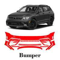 Car Precut Paint Protection Film Front Bumper Anti-scratch Exterior TPU PPF For Volkswagen Tiguan R-Line 2018-2021