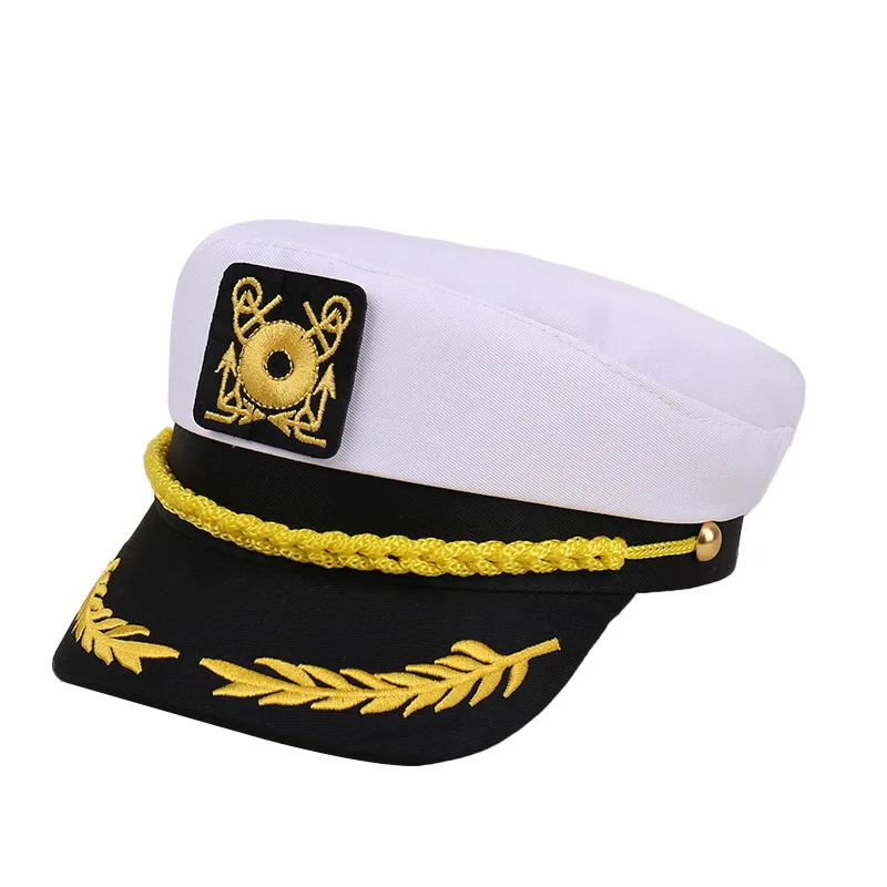 Adult Yacht Sailor Captain Hat Adjustable Men's and Women's Party Hat Makeup Ball Dressing Event Excellent Stylish Accessories