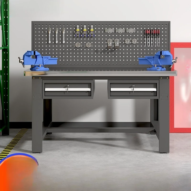 4-Station Heavy Fitter Training Workbench Dual Person Anti-static Repair Operation Table For Practical Teaching