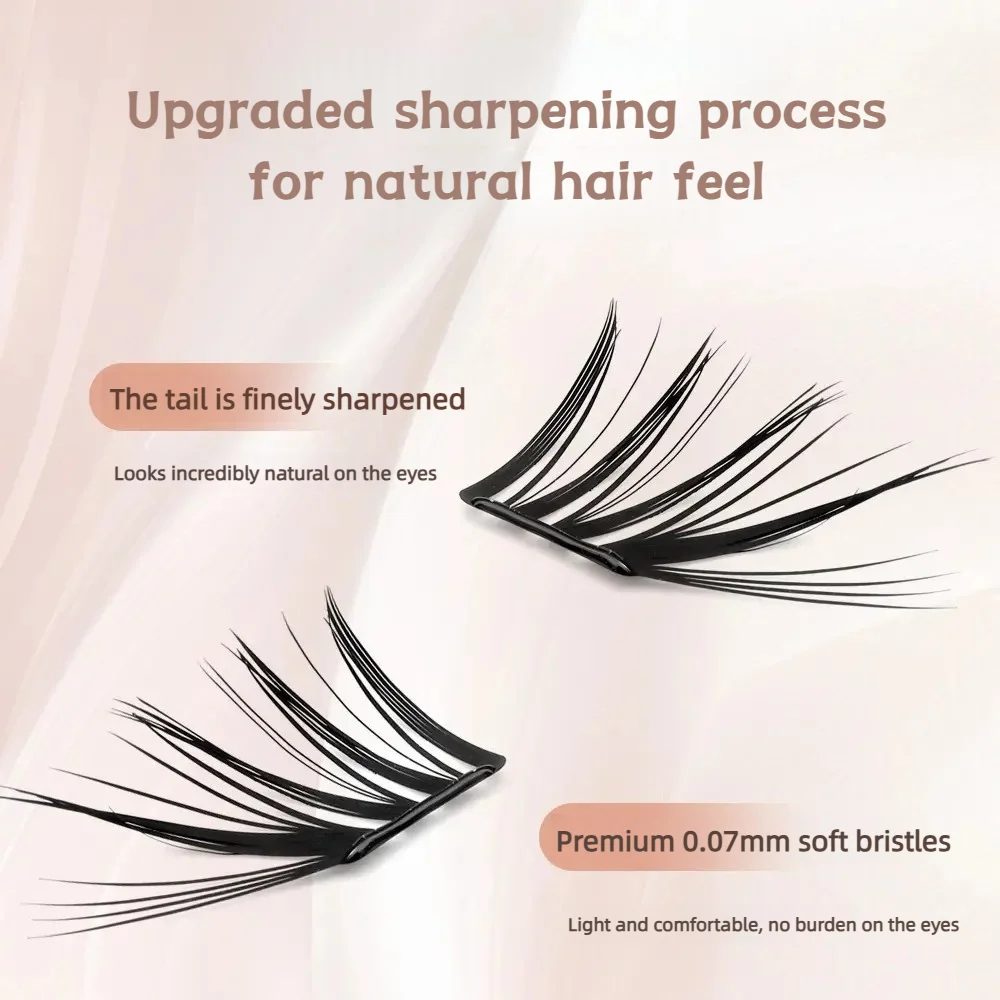 Segmented One-Piece False Eyelashes Manga Fox Eye Look Natural Bonding Eyelashes For Dramatic Lashes Style