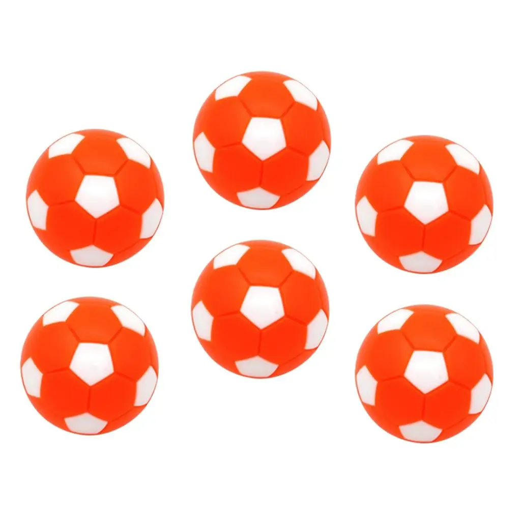 Conjunto de 6 bolas de futebol de plástico, cor laranja 32mm