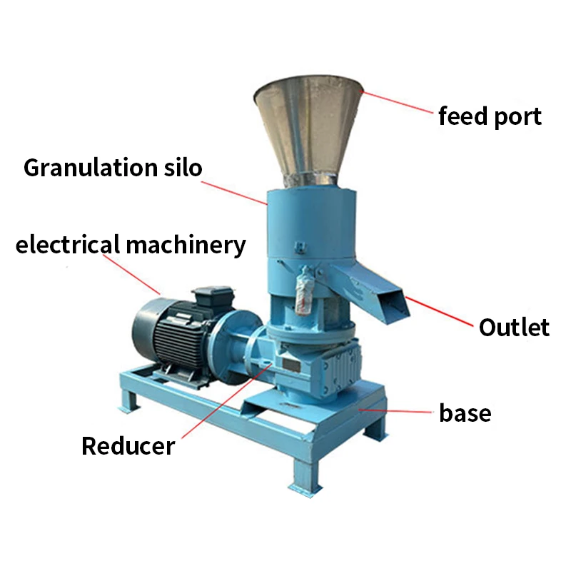 Small Wood Chip Biomass Pellet Machine Straw Sawdust Pellet Machine Multifunctional Wood Chip Fuel Pelletizing Equipment