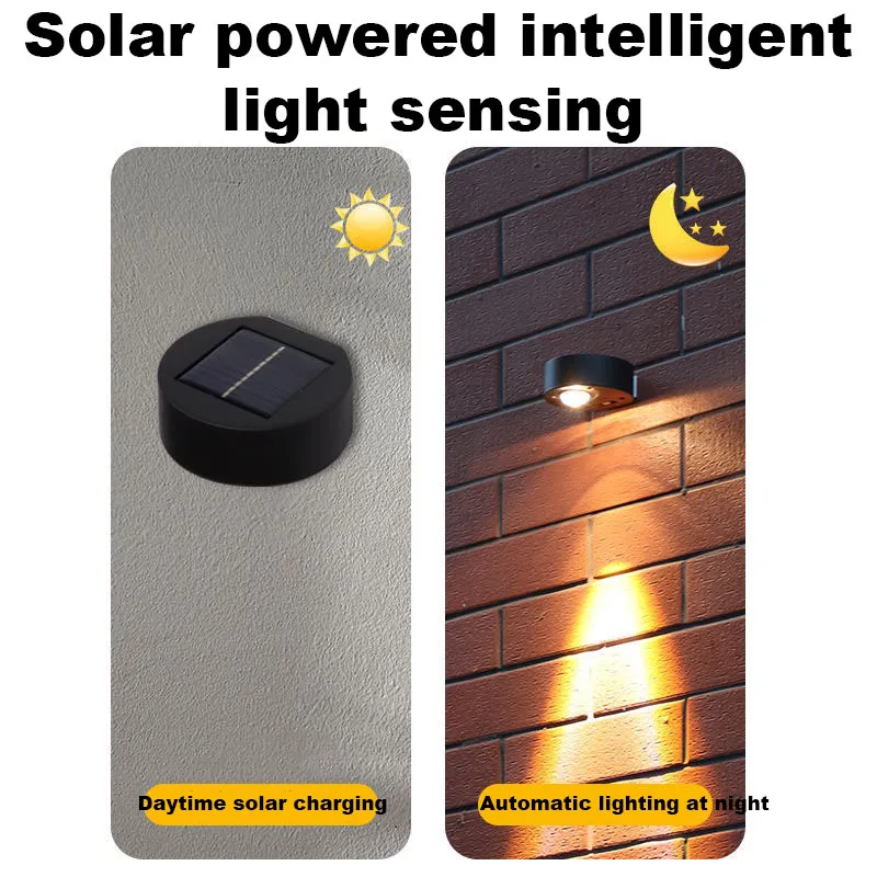 LED Solar Light Outdoor Waterproof Wall Light Garden Washing Wall Lighting Solar Power Fence Terrace Stair Solar Sconce Lamp