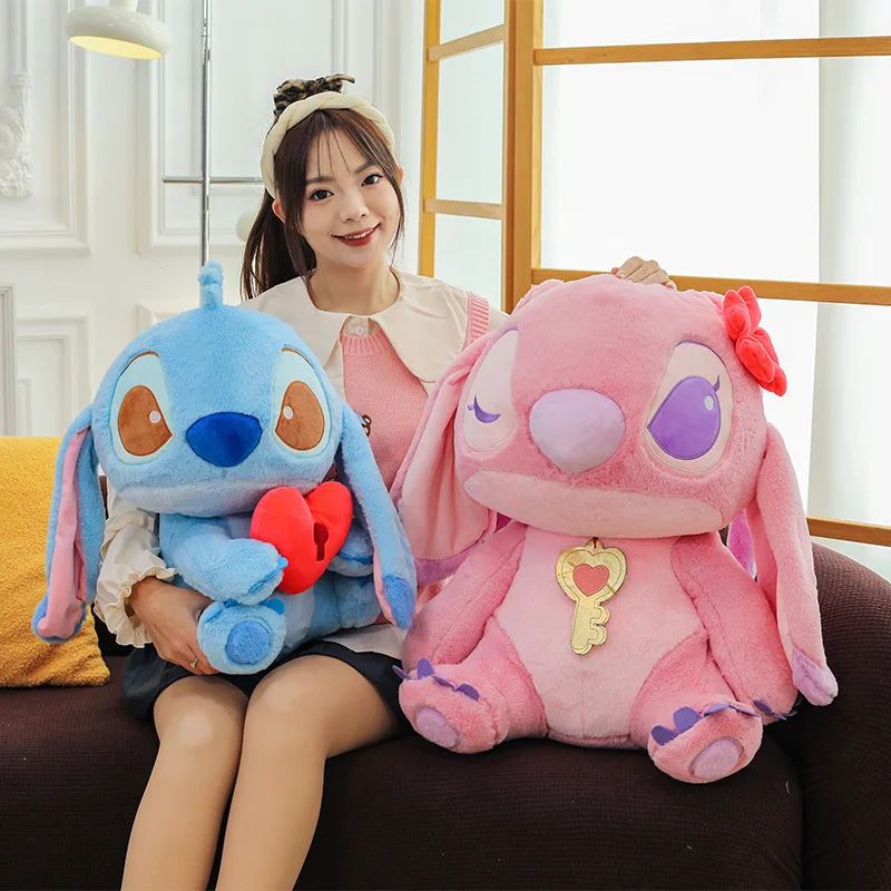 귀여운 스티치 봉제 인형 천사 인형 봉제 동물 베개 귀여운 어린이 생일 크리스마스 선물 어린이용 부드러운 포근한 인형 도매