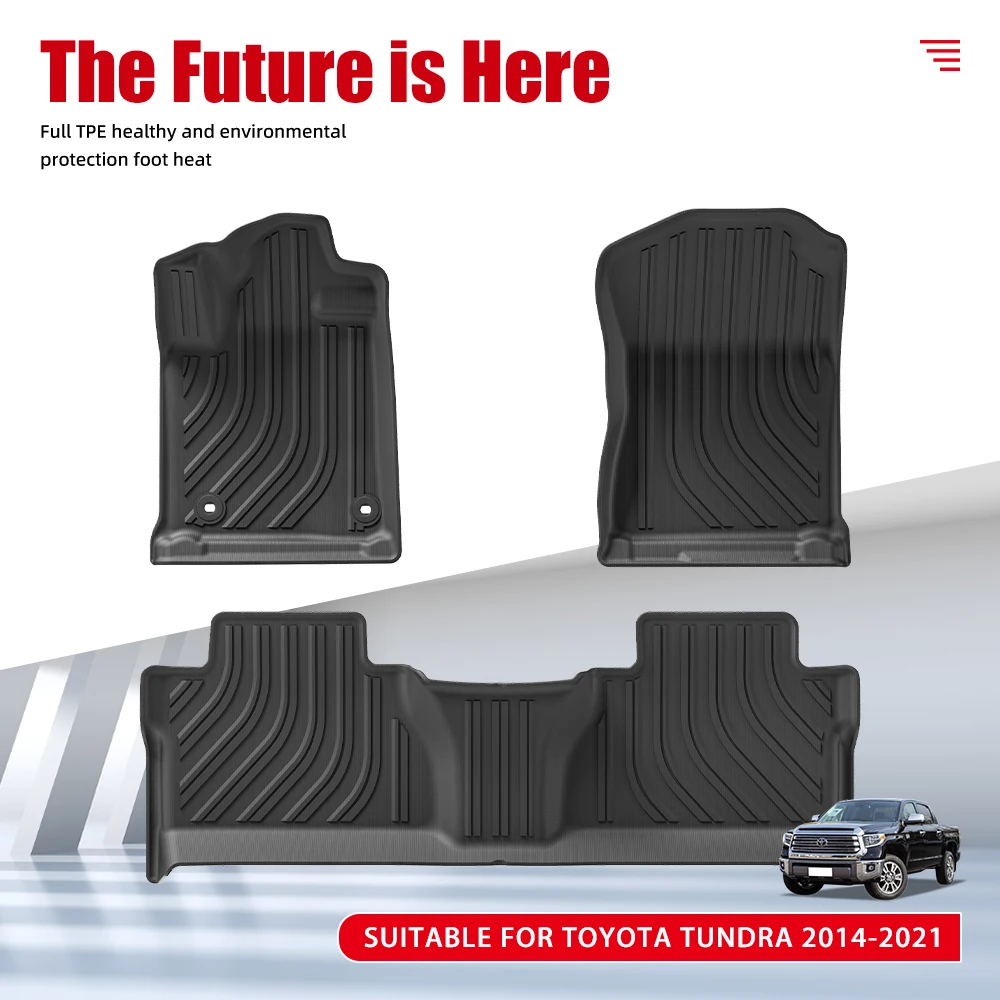 High Quality Car Floor Mat for Toyota Tundra 2014-2021 TPE 3D Car Mats Waterproof Non-slip Carpet Car Interior Accessories