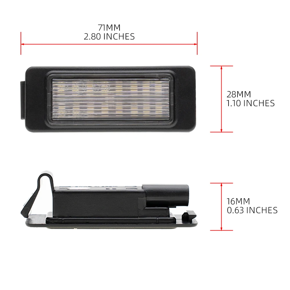 2017-2024 GM Rear White LED License Plate Lights Silverado Sierra Traverse Cadillac XT5 CT6 Hummer EV Buick Enclave Prologue ZDX