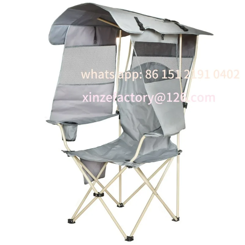 

Customizable Outdoor Folding Shade Chair Portable with Armrest Ceiling Leisure Beach Chair