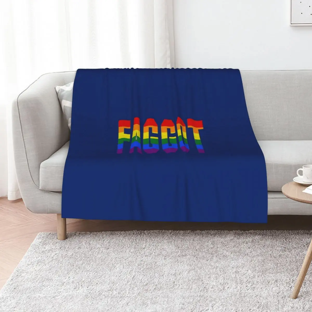 FAGGOT LOVE IS HUMAN Throw Blanket Weighted manga Decorative Throw Blankets Sofas Of Decoration Beach Thins Blankets
