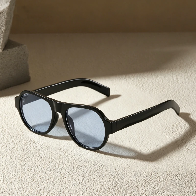 Retro Large-frame Fashionable Toad-shaped Sunglasses Men Women High-end Trendy Outdoor UV-protective Glasses Street Photography