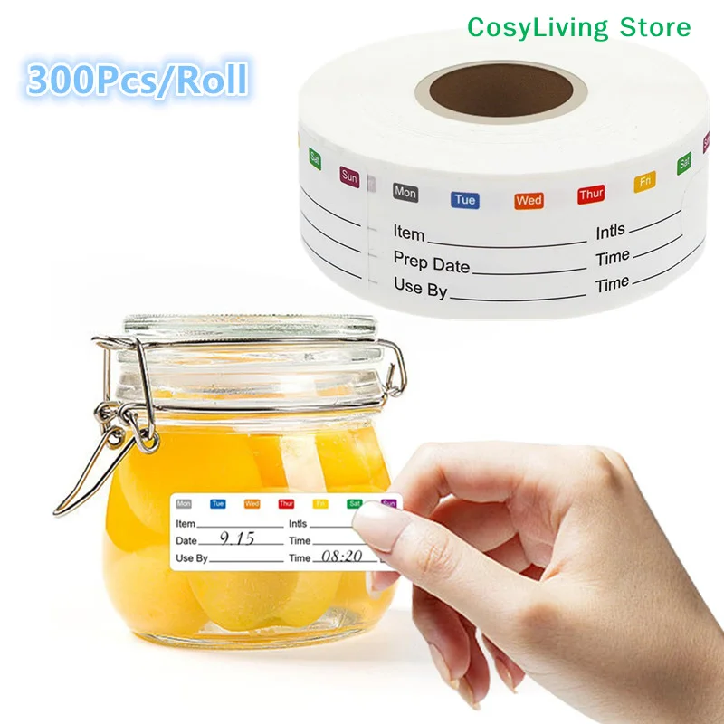 [CL] 300 個/ロールキッチン日付食品ステッカーラベル - Snacks Food Labels のレビューと価格