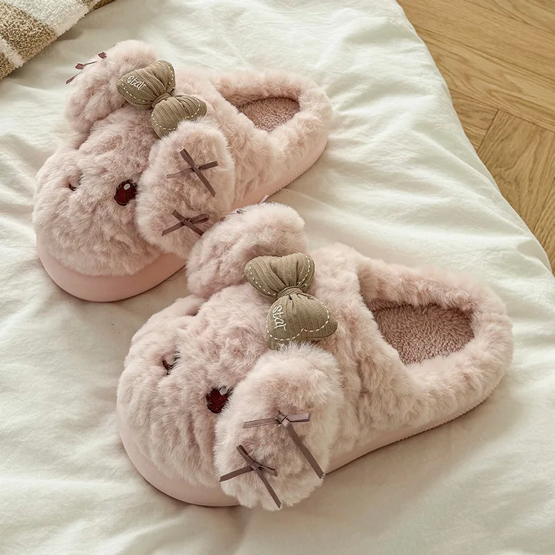 cotton-slippers-girls-autumn-and-winter-new-cute-bow-dog-student-plush-cotton-slippers
