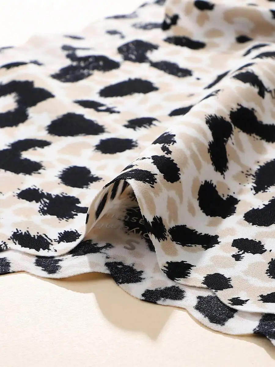 

8pcs Leopard Print Wavy Trim Seamless Breathable Womens Panties