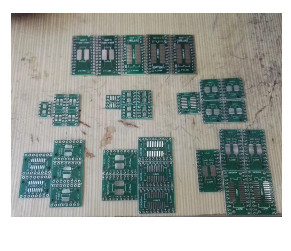 35pcs=7value*5pcs SMD Turn To DIP SOP MSOP SSOP TSSOP SOT23 8 10 14 16 20 24 28 SMT To DIP PCB Board Kit