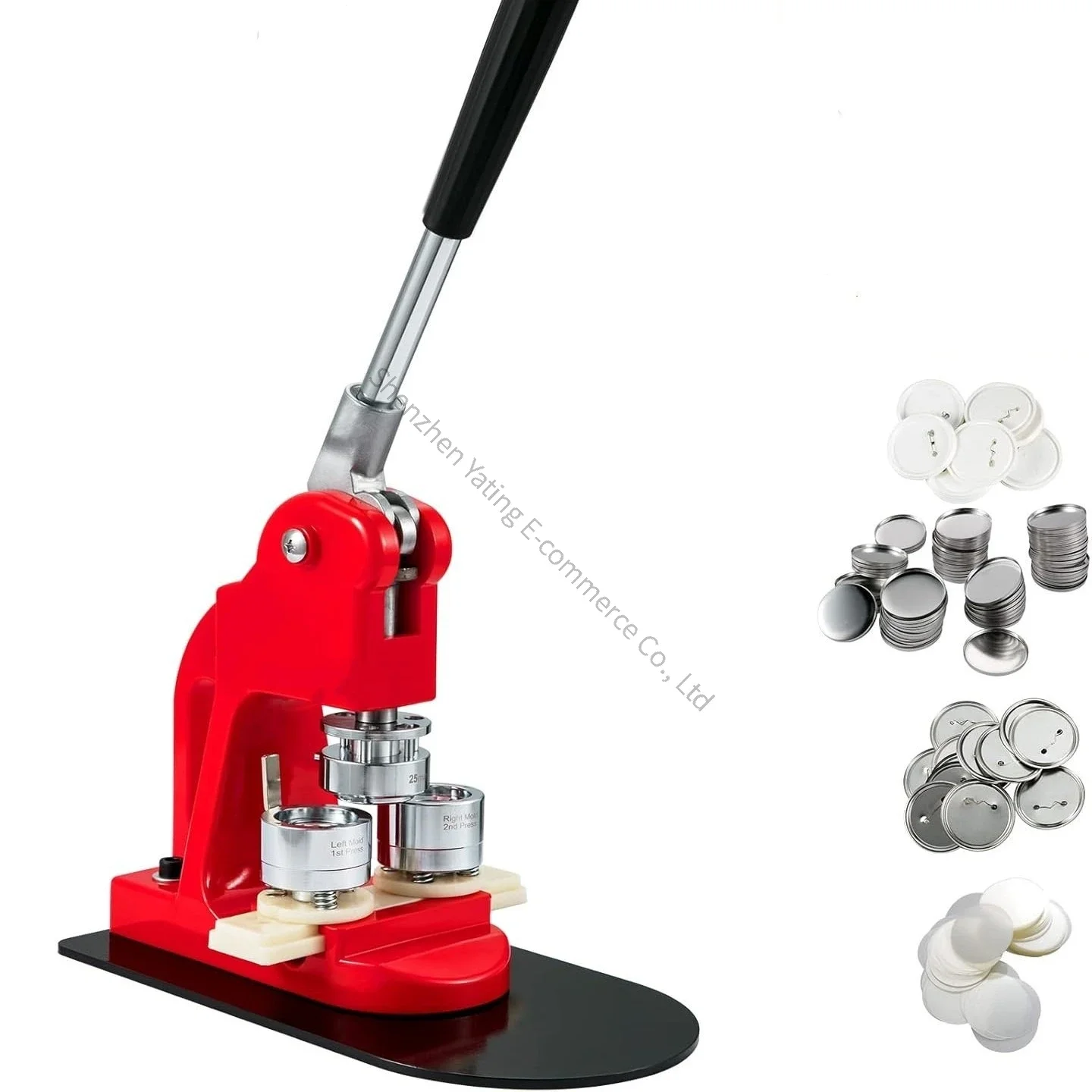 Screwdriver, keychain/badge maker, red badge maker (32/58/75mm), 3-in-1 set, bottle opener