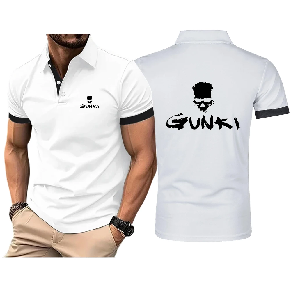 Men's Short Sleeve Polo Shirt Contrast Collar & Cuff Design Casual Business Golf t shirt for man men's polo shirts Mens clothing