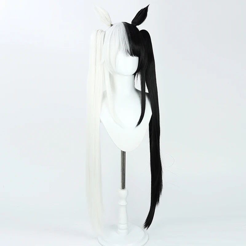 Hololive Youtuber Vtuber Alice Mana Parrucca cosplay nera argento Halloween Natale Donna Uomo Parrucca per adulti