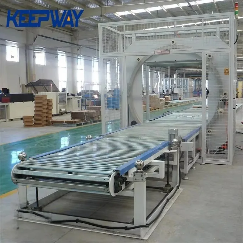 Horizontal Orbital Stretch Coil Wrapping Machine For Packing Cabinet Furniture Building Materials Customize