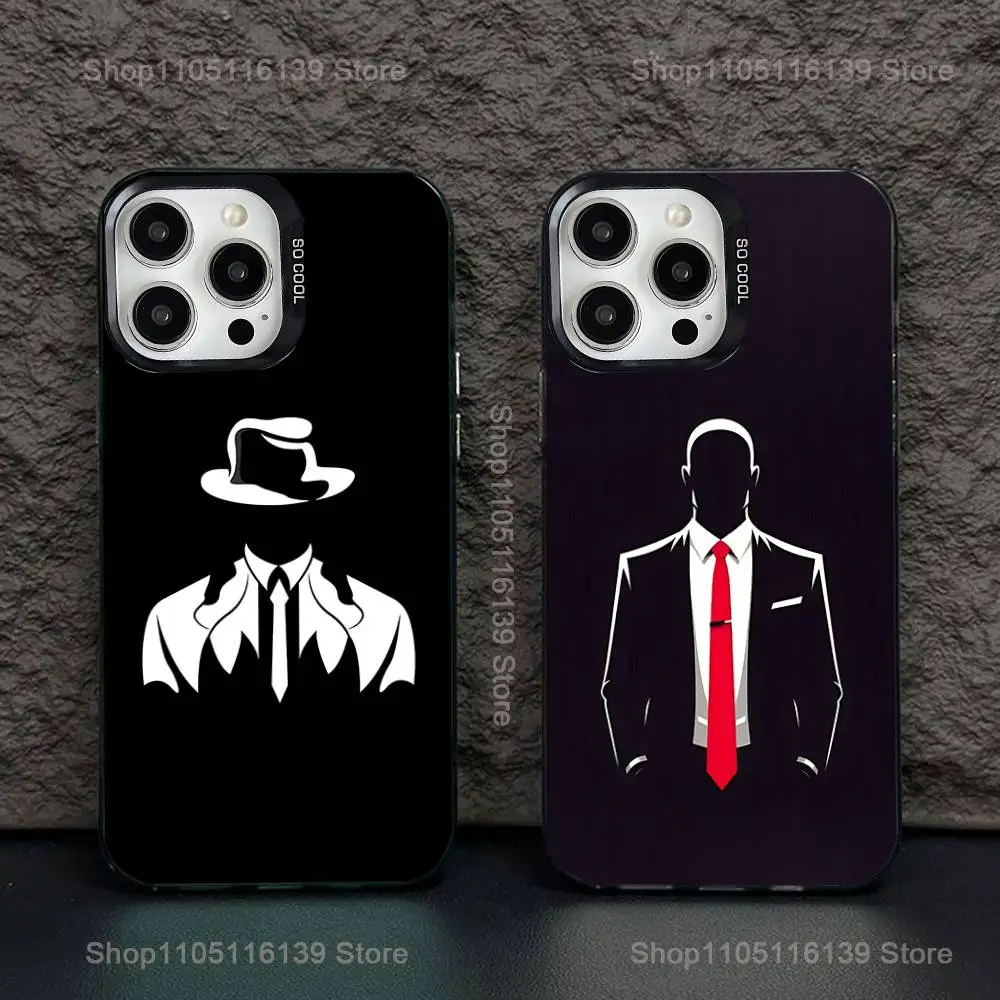 

Suit Up Tie Phone Case For iPhone 16,15,14,13,12,11,Pro,XS,Max,Plus,Mini,SE Black Candy Matte Shockproof Cover