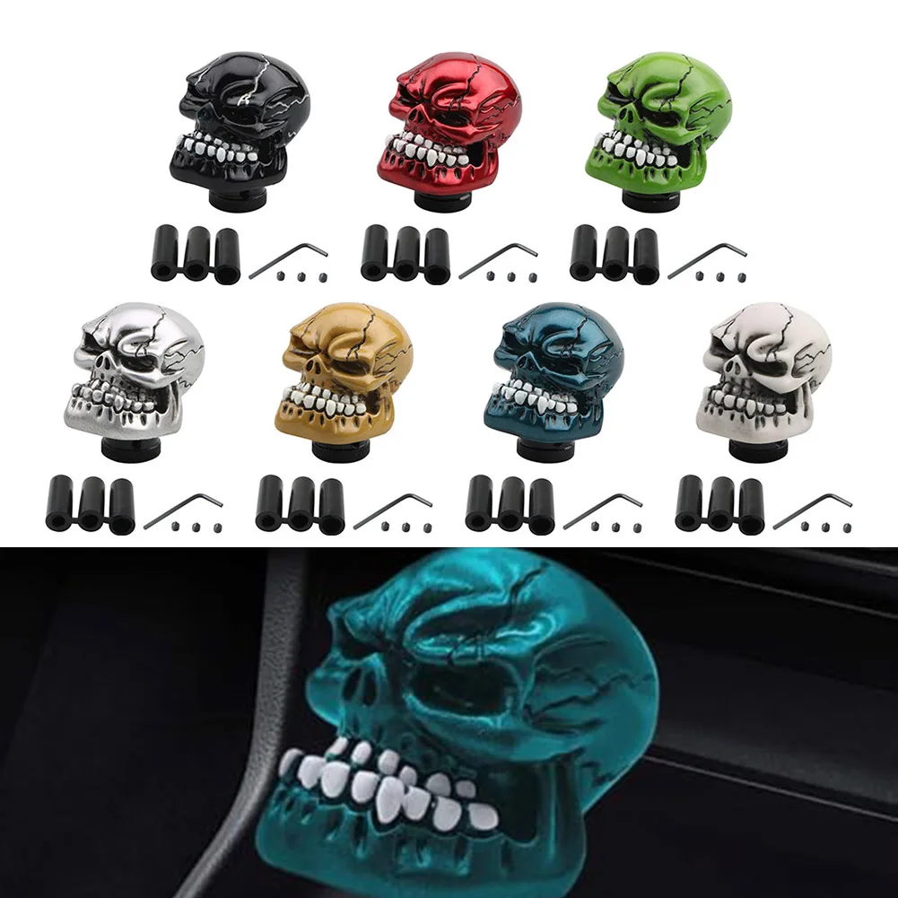 Car Skull Shift Head Gear Knob For Most Cars Fit Includes Tool And Accessories Made From ABS Material