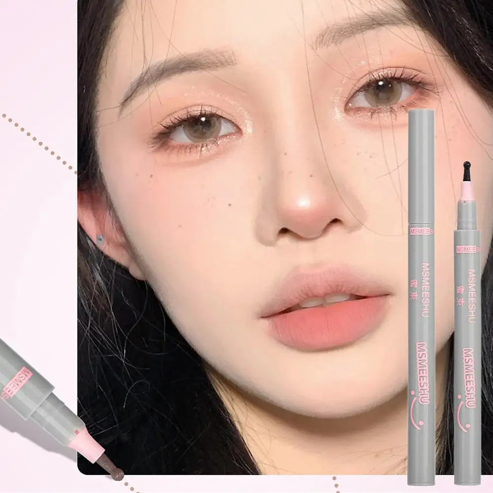 ラウンドチップフェイスフェイクそばかすペンナチュラルドットスポットほくろメイク防水そばかすツール速乾性ペンペン持続性リアルな N6H6