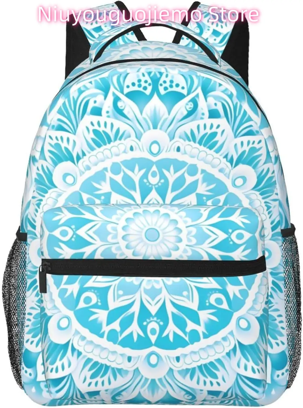 

laptop bag back to school Blue Boho Tribal Style Lightweight Laptop Backpack Lightweight Multipurpose Travel Casual Daypack Unis