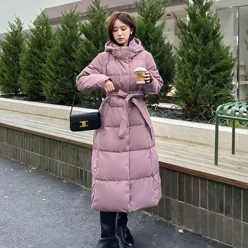 Thick Loose X- Long Duck Down Fashion Coat Jackets Woman Winter Overknee Super Coat Female Parka Women Korean Warm outwear