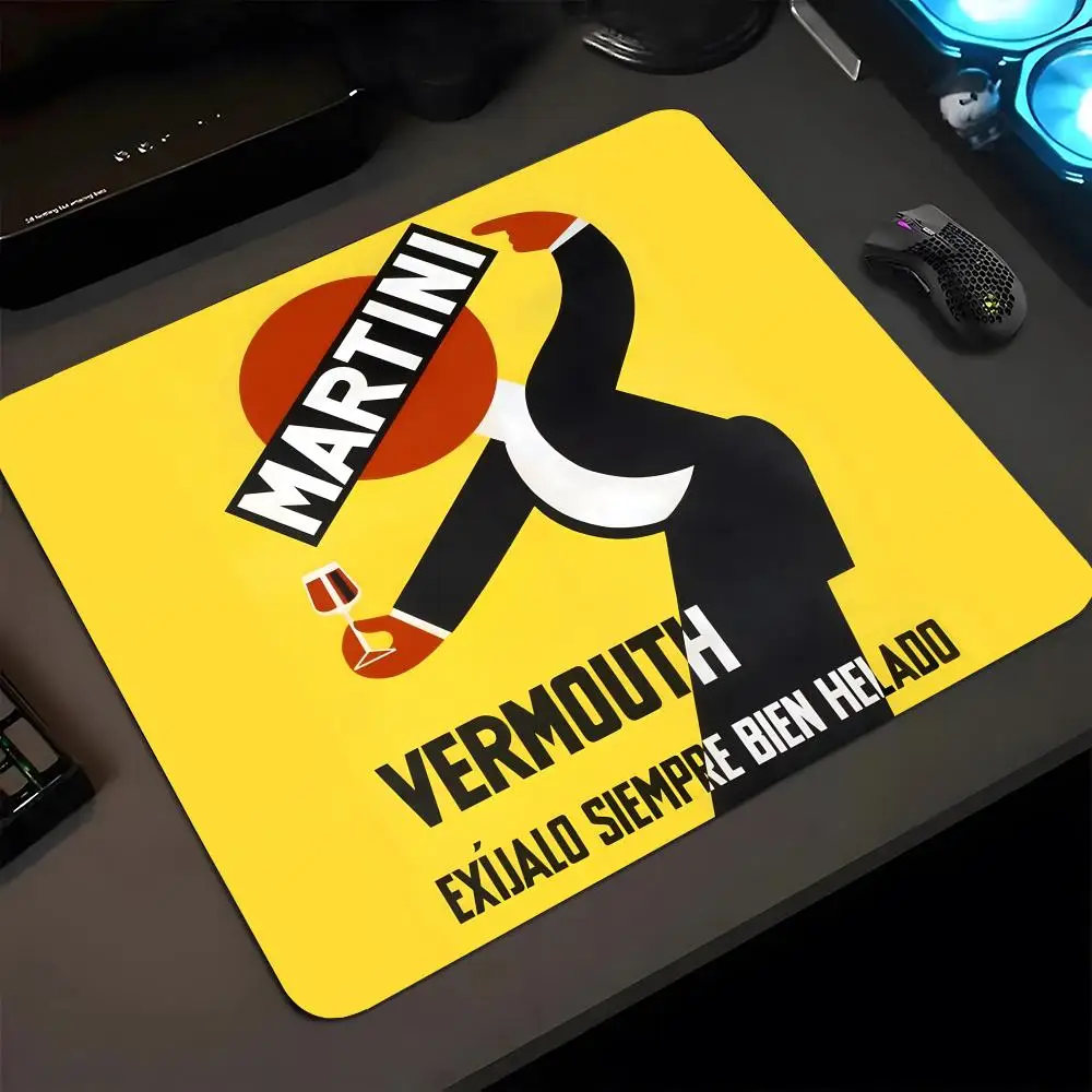 

Martini Art Mouse Pad 18x22cm Small Rug Keyboardpad Lock Edge Deskpad kawaii Desktop Protection Mats