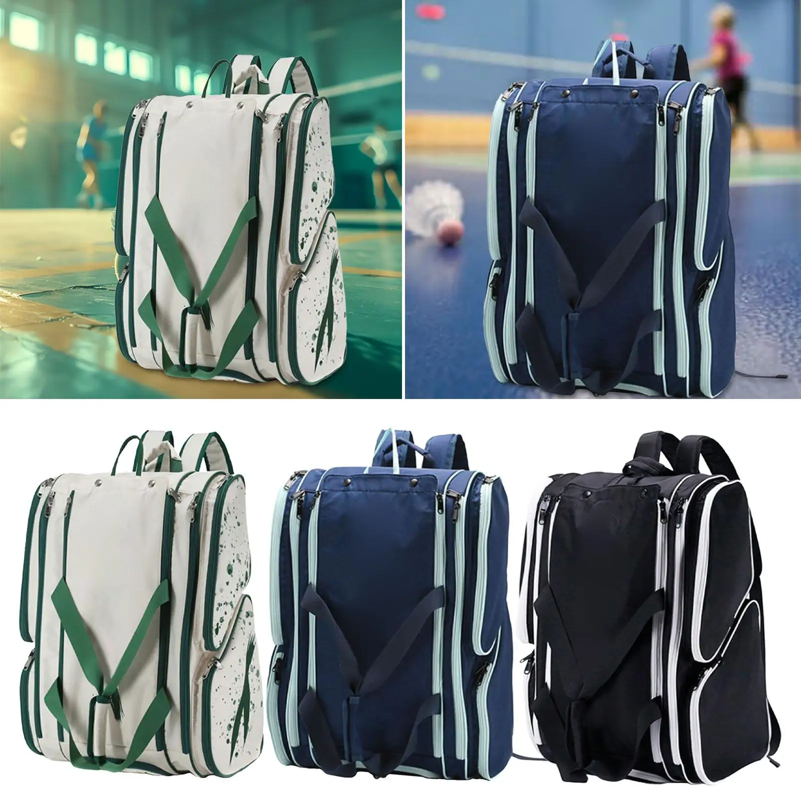 Bolsa de Pickleball, bolsa de lona deportiva, organizador, bolsa de transporte con separado